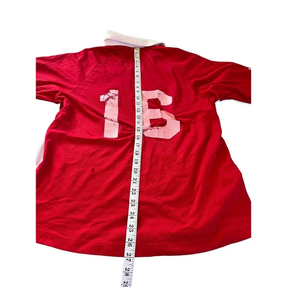 Vintage Adidas Football/Soccer Shirt 90s Jersey Red Mens Medium Hawks #16 As Is - Picture 5 of 10